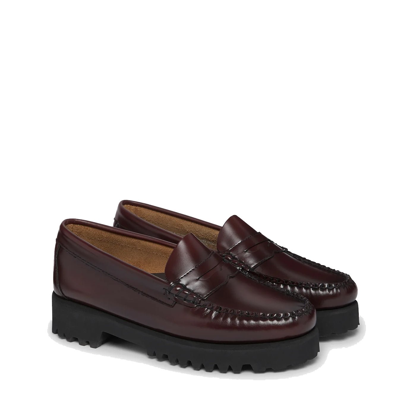 G.H.Bass Womens Weejuns 90s Penny Loafers Wine Leather - pam pam