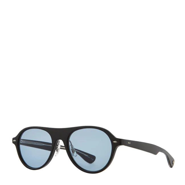 Garrett Leight Lady Eckhart 50 Sunglasses Matte Black/Pacifica - pam pam