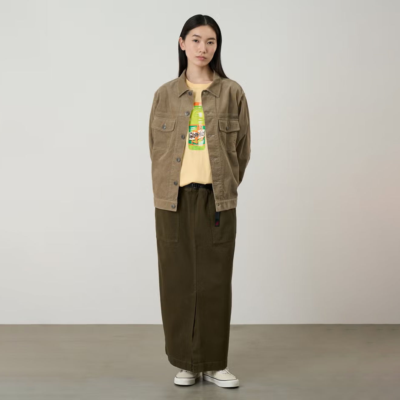 Gramicci Womens Long Baker Skirt Bark Pigment