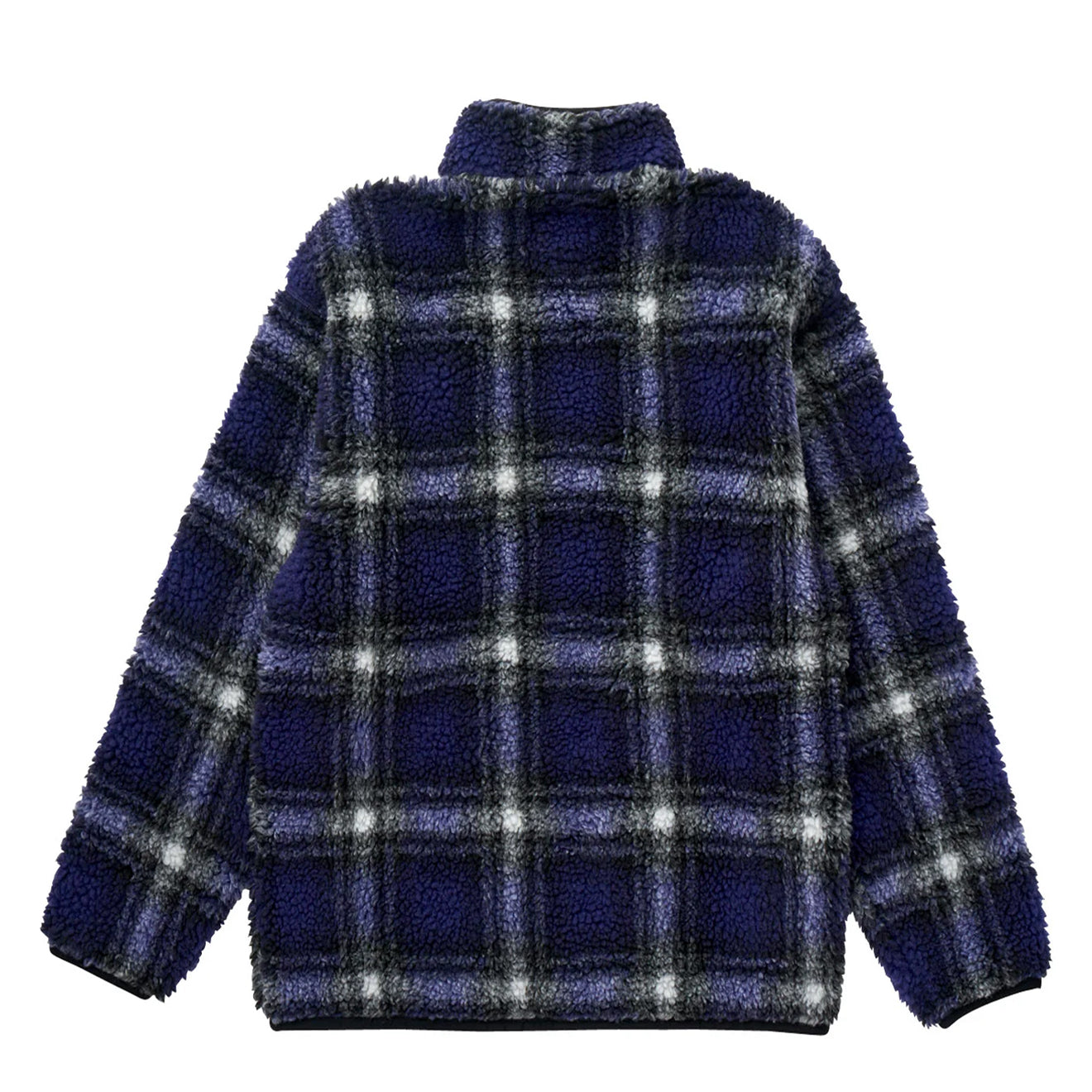 Gramicci Womens Shadow Plaid Sherpa Jacket Purple Shadow Plaid - pam pam