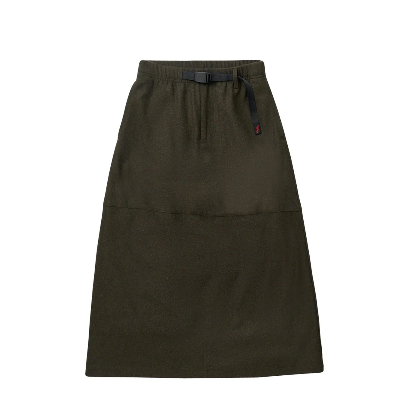 Gramicci Womens Wool Paneled Skirt Umber Wool - pam pam