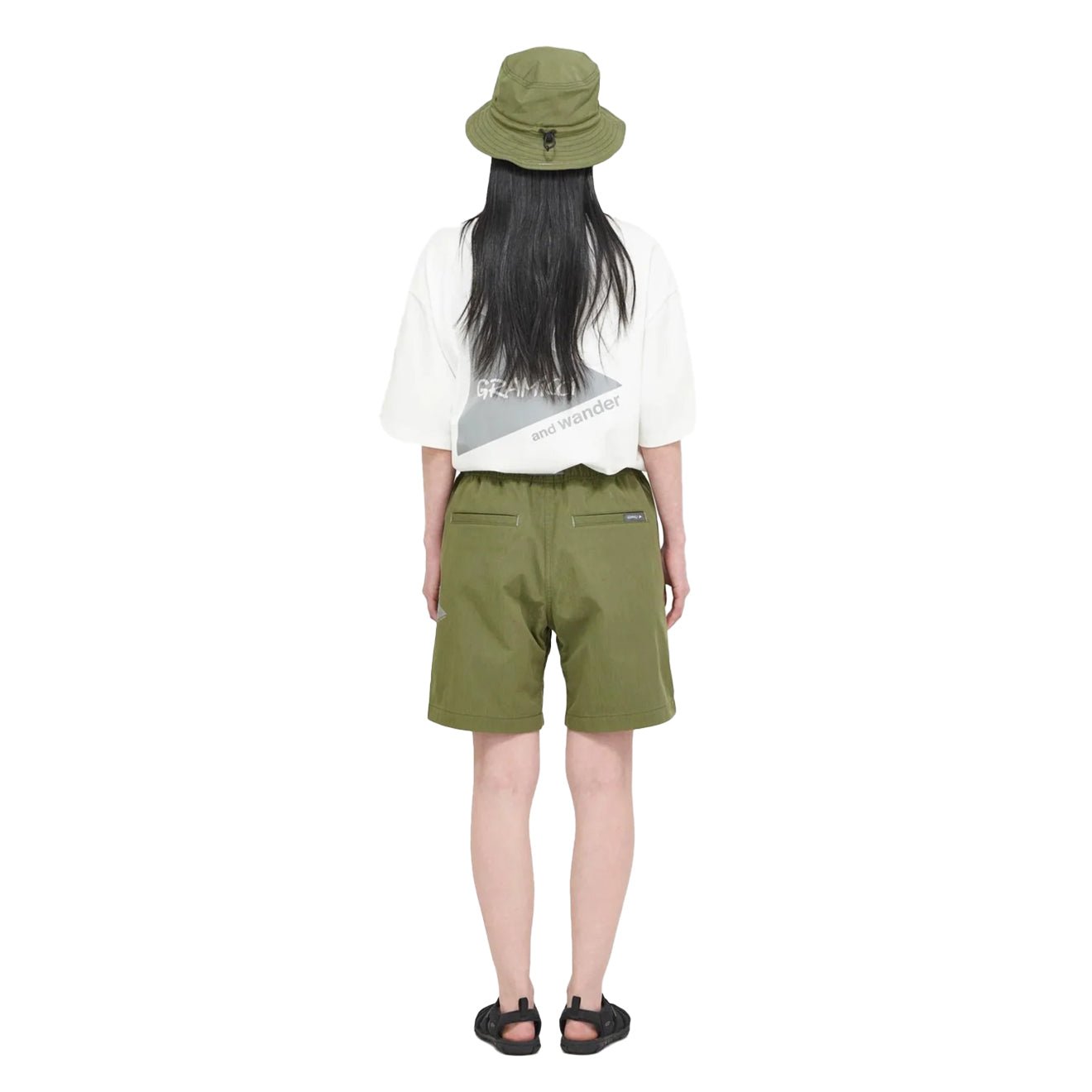 Gramicci x And Wander Women's Nyco Climbing G-Short Olive - pam pam