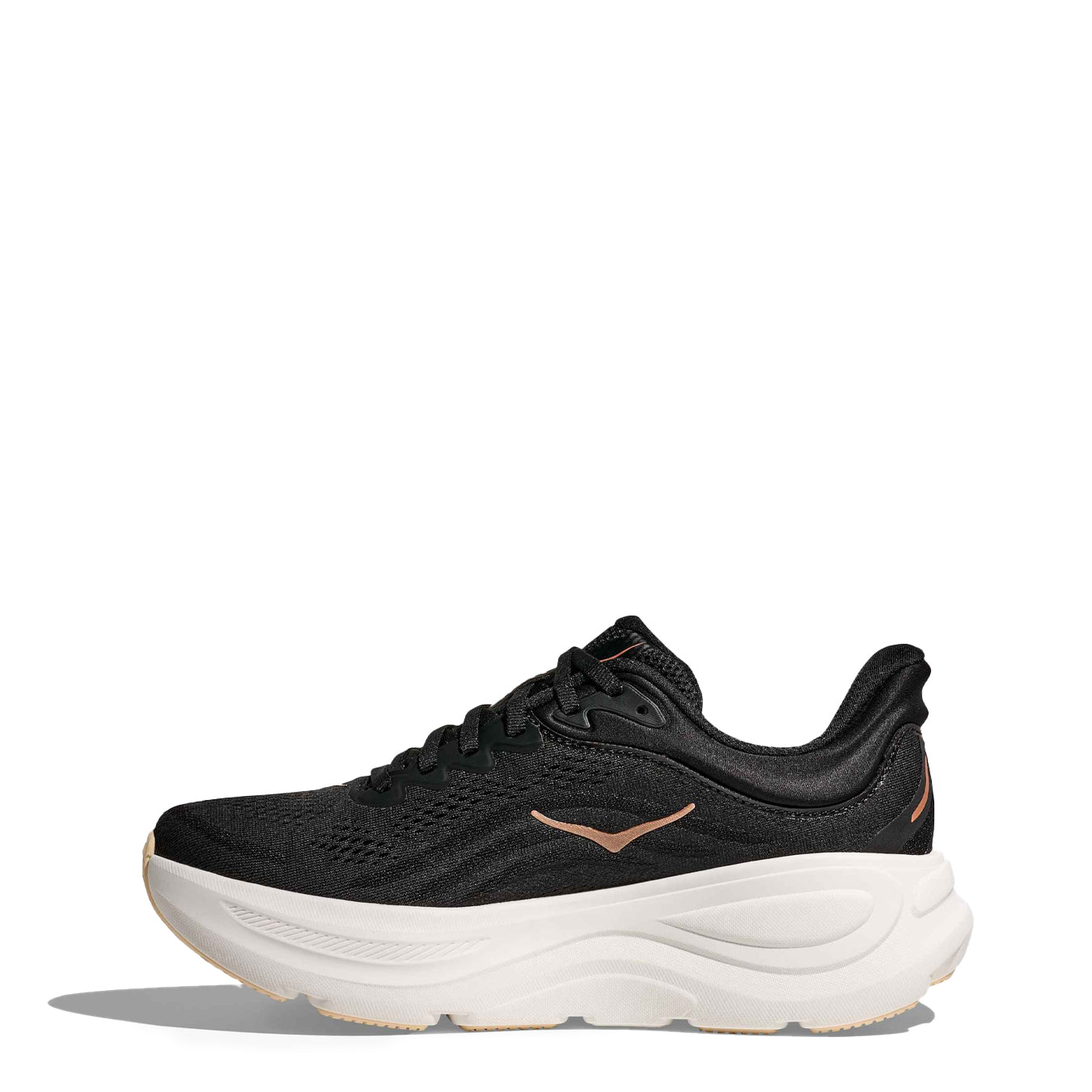 Hoka Womens Bondi 9 Trainer Black / Rose Gold - pam pam