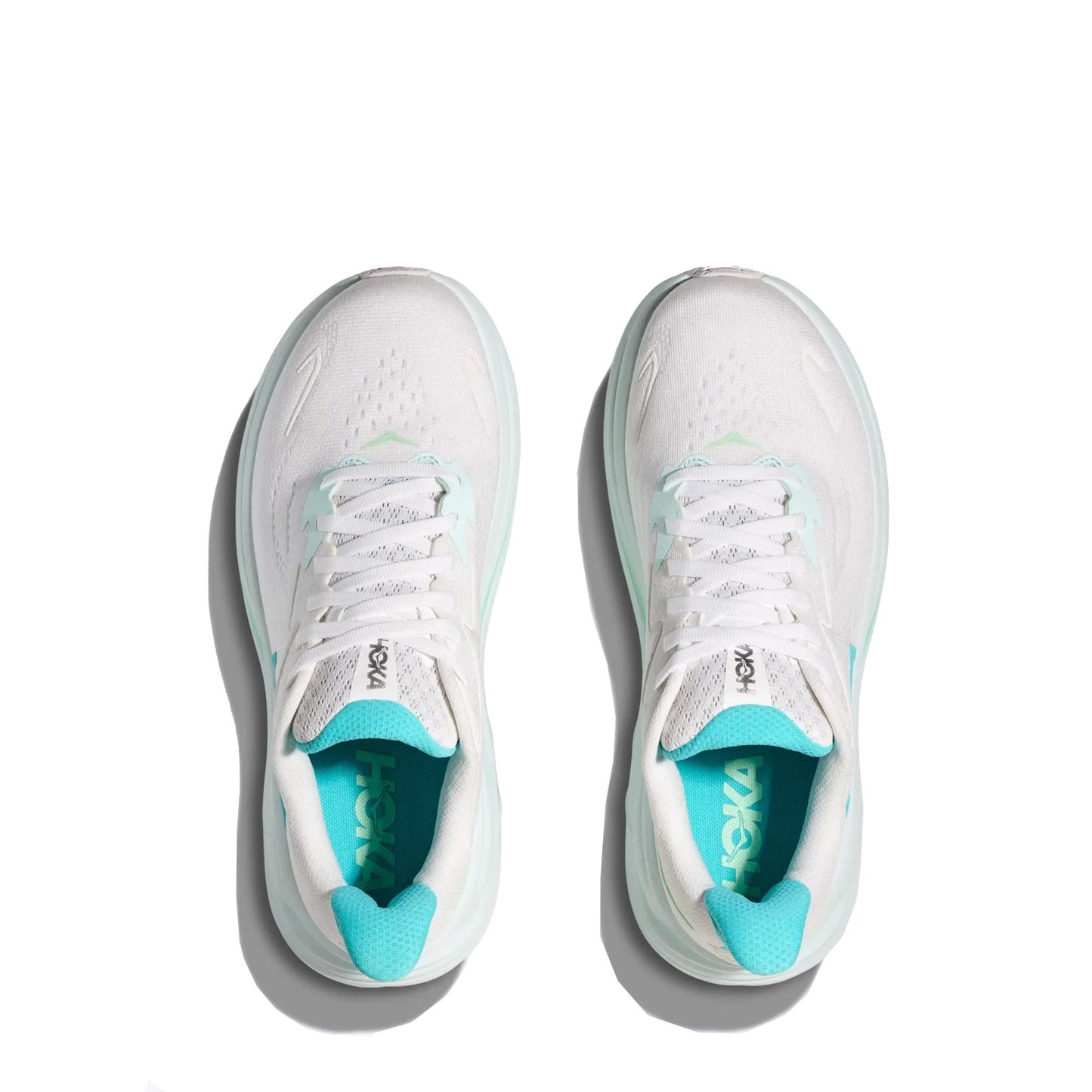 Hoka Womens Clifton 10 Trainer White / Cielo Blue - pam pam