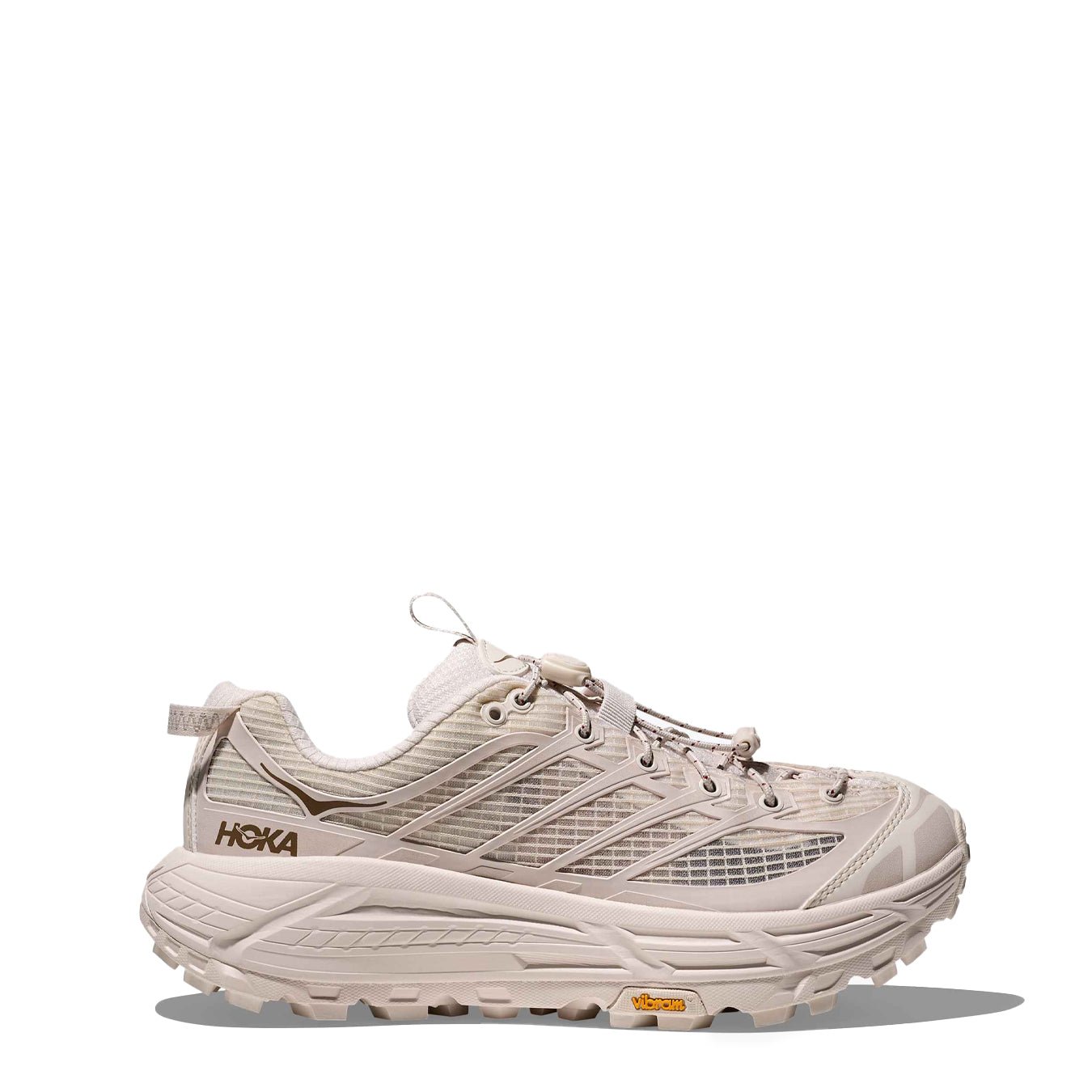 Hoka Womens Mafate Three2 Trainer Grid Rose Cream / Stucco | pam pam