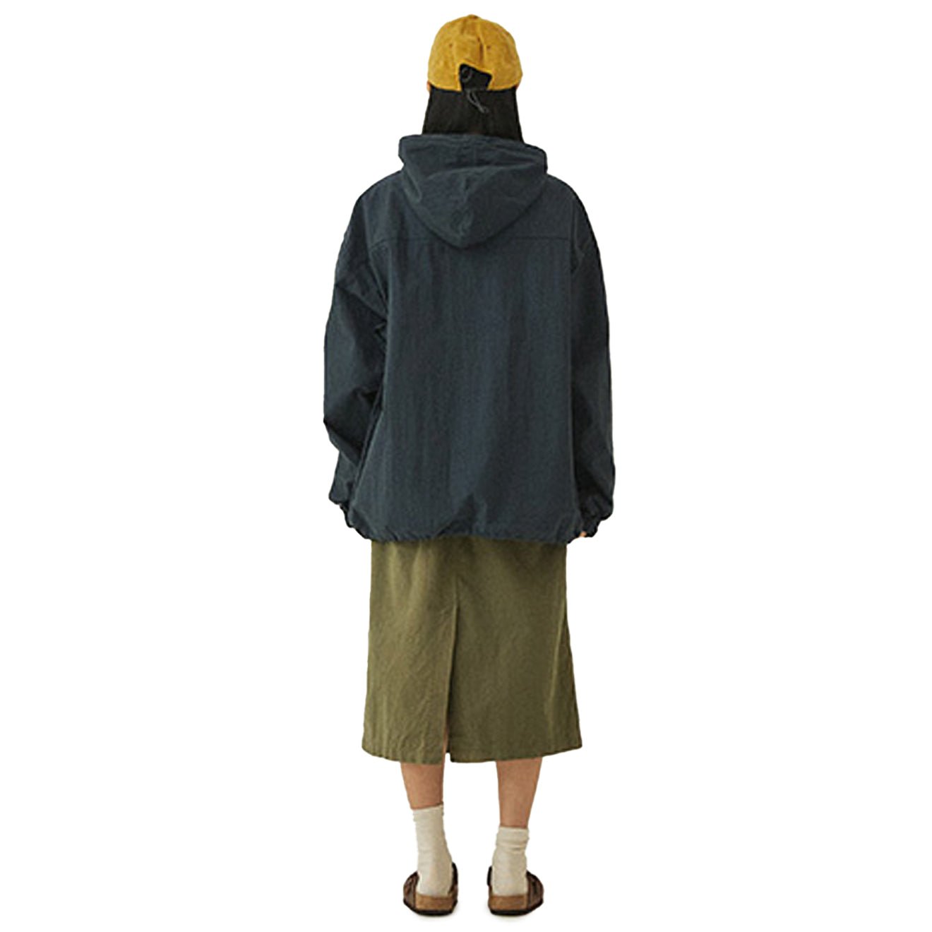 Kappy Button Hoodie Anorak Deep Navy - pam pam