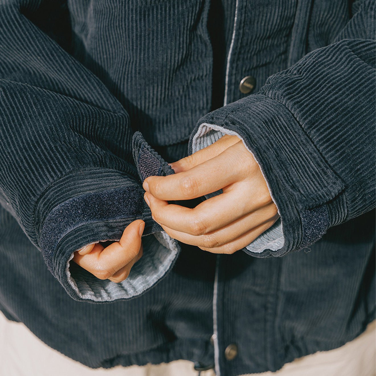 Kappy Corduroy Mountain Jacket Navy - pam pam