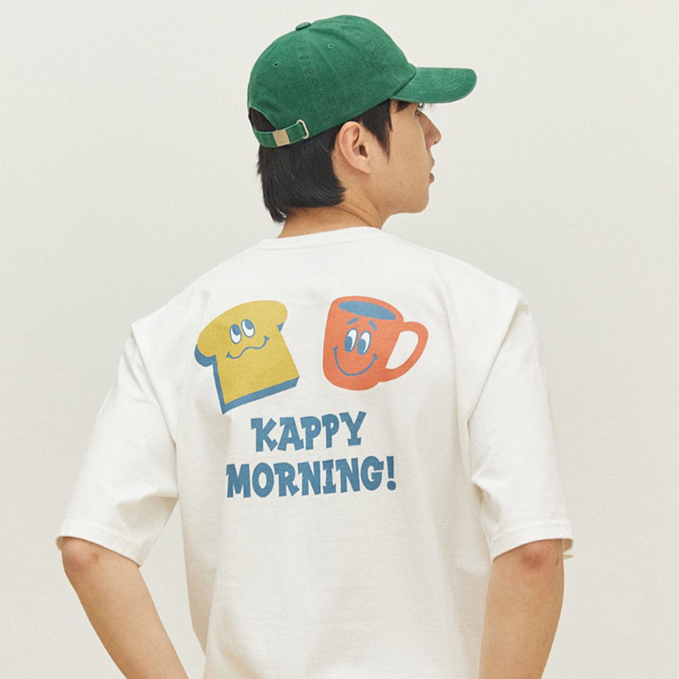 Kappy Kappy Morning Half T-Shirt Toru Fukuda Edition White - pam pam