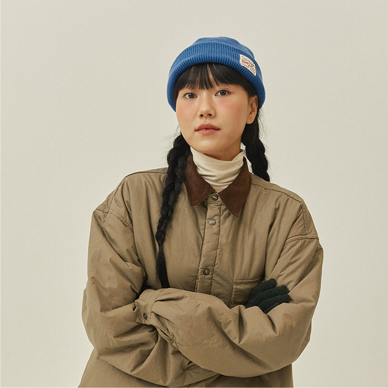 Kappy Padding Shirt Jacket Beige - pam pam