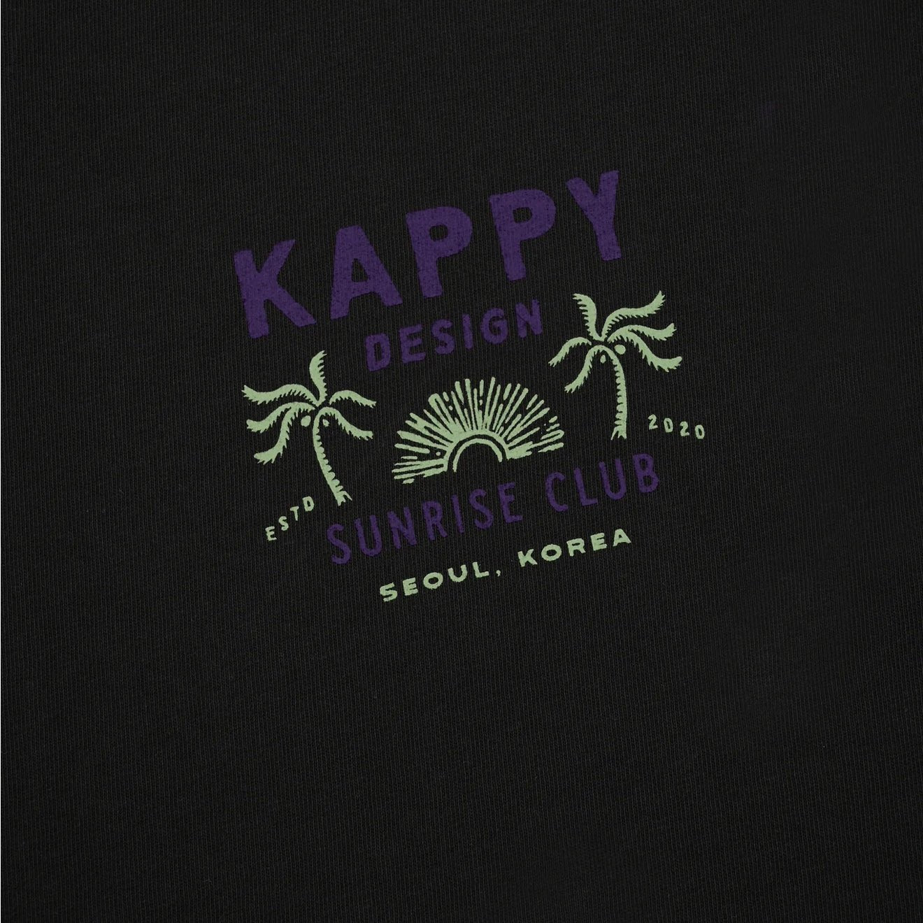 Kappy Palm Coast Half T-Shirt Charcoal - pam pam