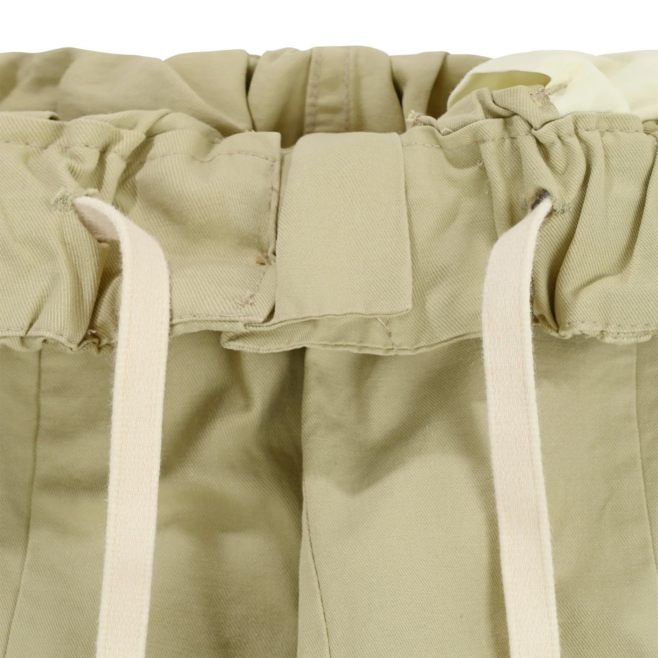 Kappy Pintuck Wide Chino Pants Beige - pam pam