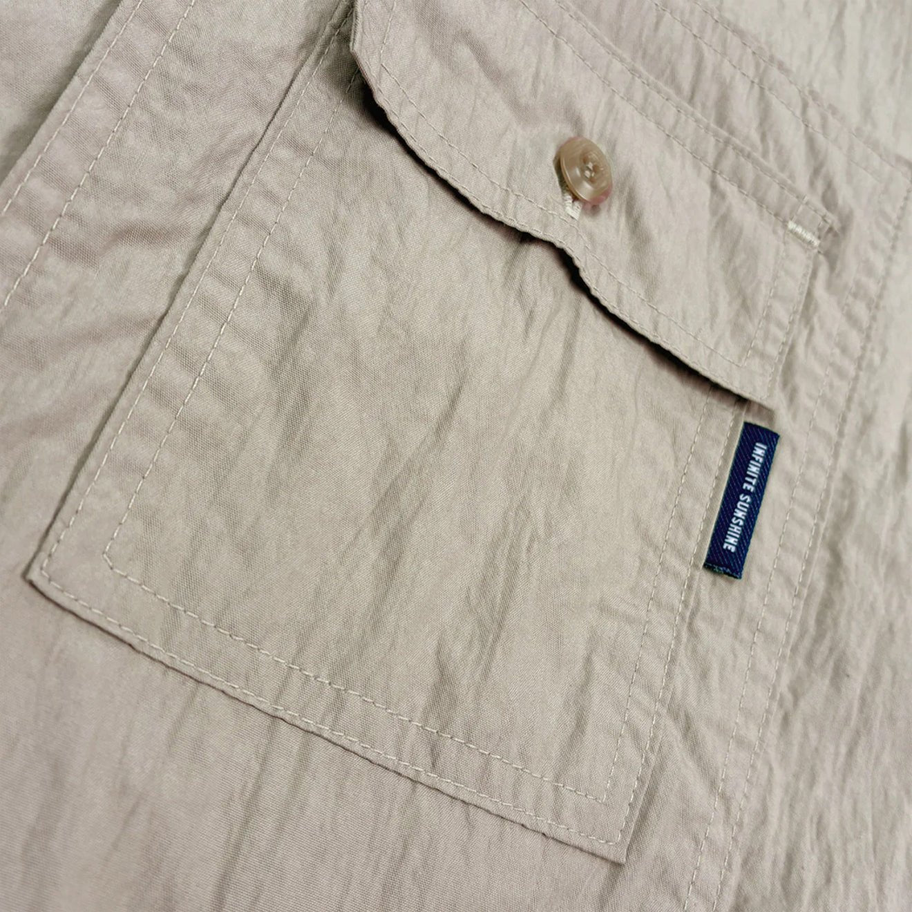 Kappy Pocket Utility Half Shirt Beige - pam pam