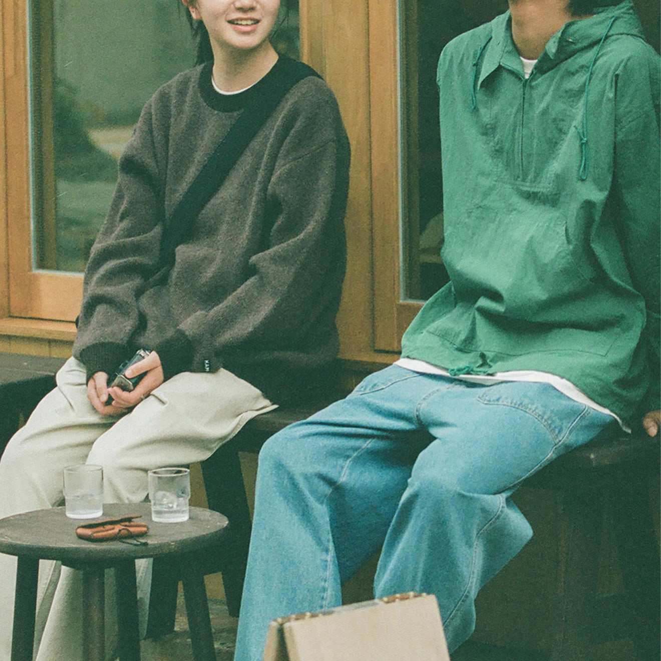 Kappy Ringer Round Wool Knit Green - pam pam