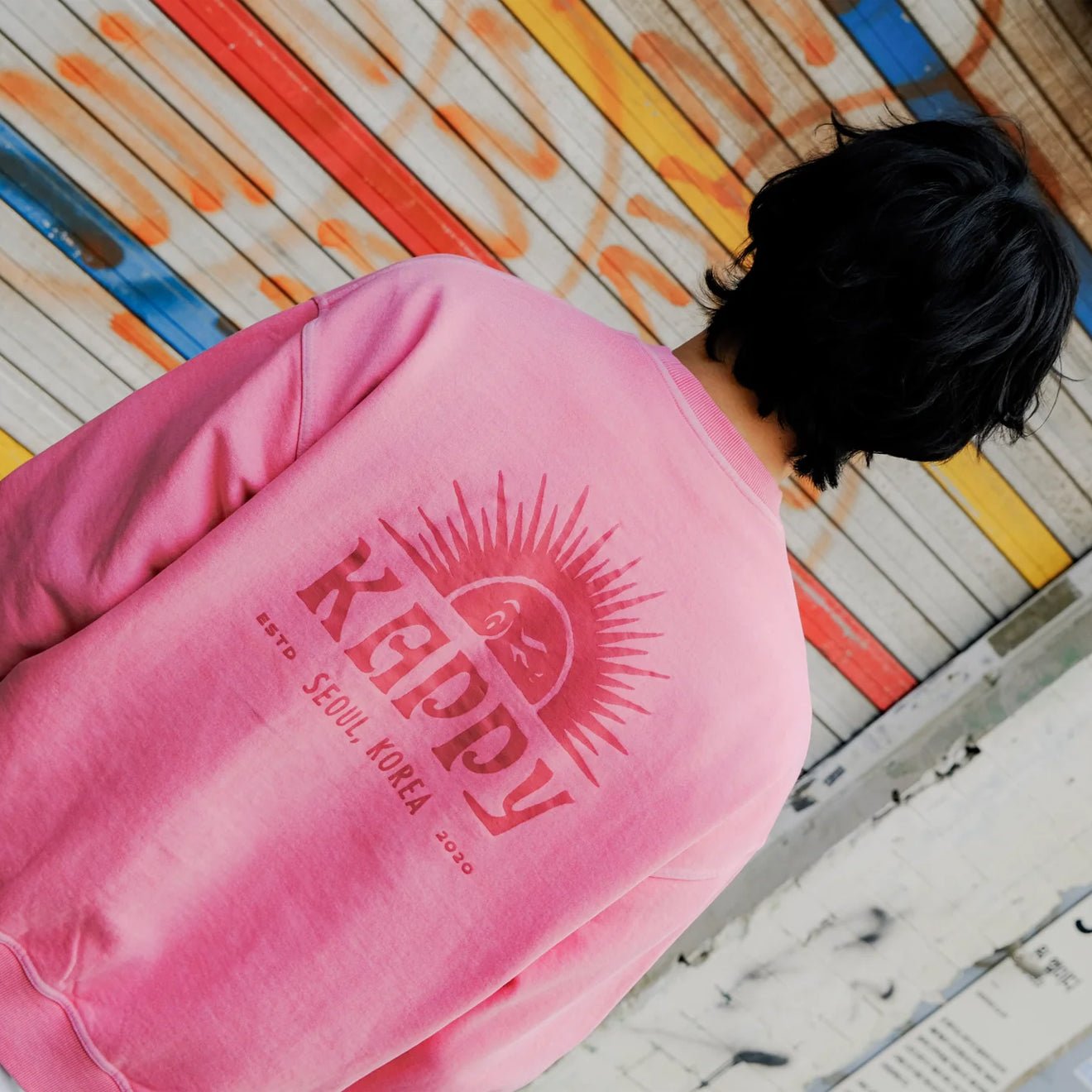 Kappy Sunny Wink Pigment Sweatshirt Pink - pam pam