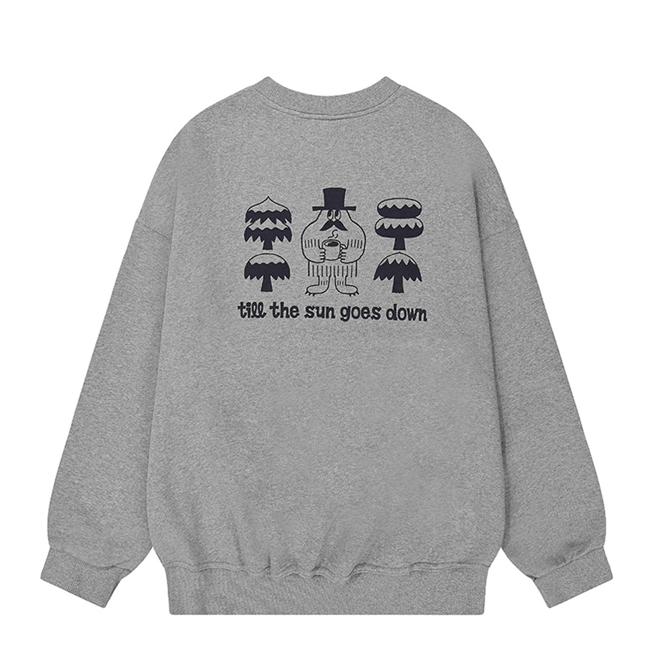 Kappy Yeti Fluff Sweat Shirt Gray - pam pam