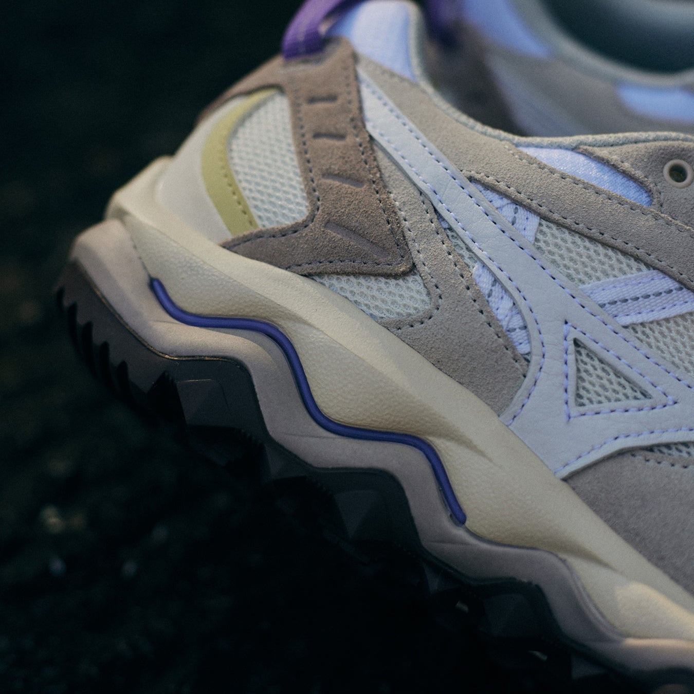 Mizuno Wave Mujin TL Snow White / White / Paisley Purple - pam pam