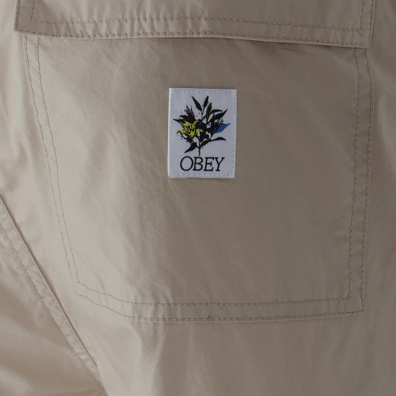Obey Mina Parachute Pant Silver Grey - pam pam