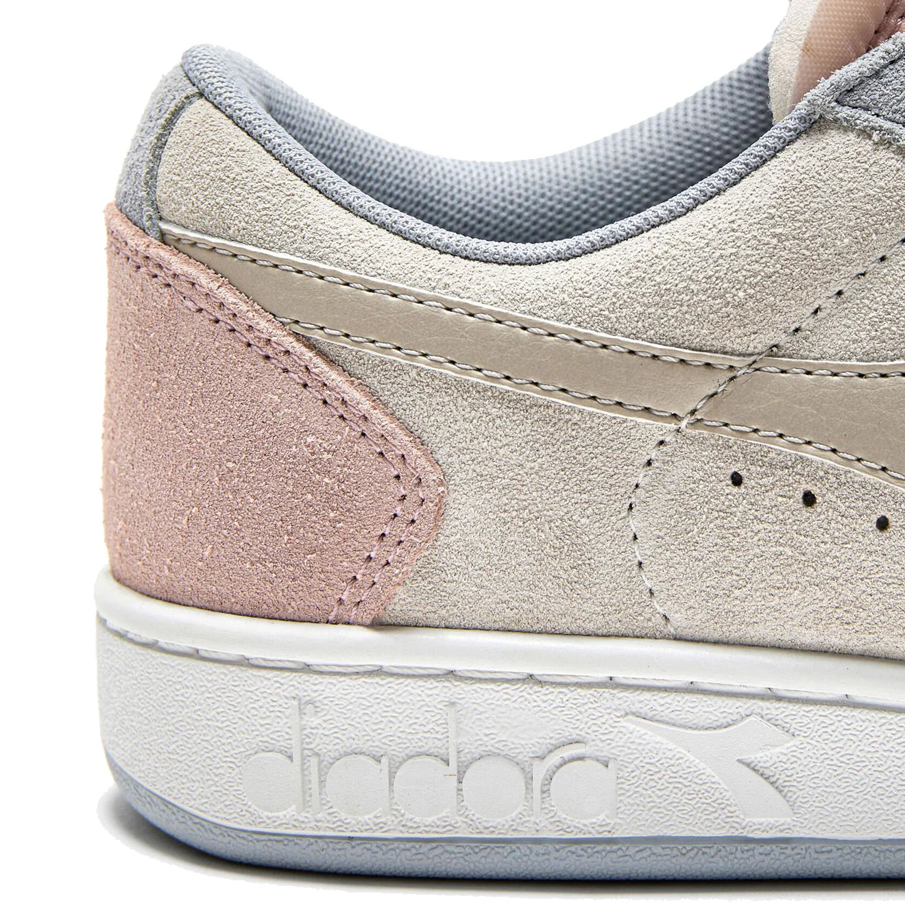 Diadora Magic Basket Low Suede Trainer Arctic Ice / Whisper White - pam pam