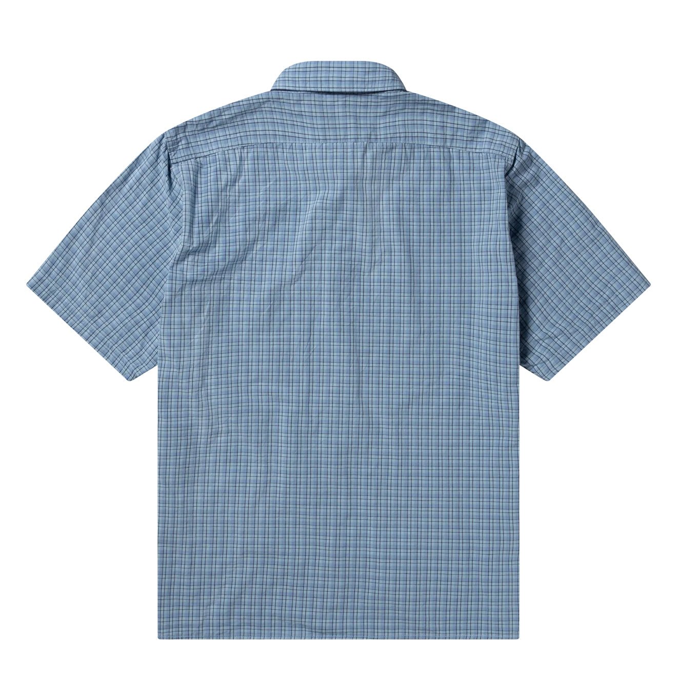 No Problemo Alien-O Print SS Check Shirt Blue