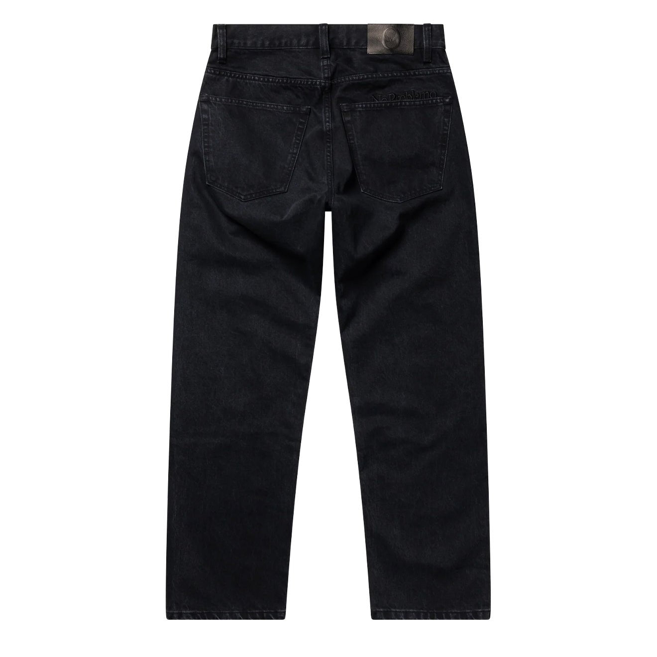 No Problemo Double Knee Denim Pants Black