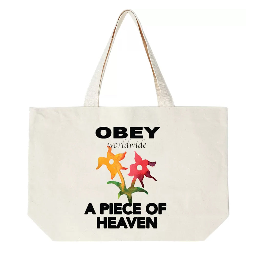 Obey A Piece of Heaven Tote Bag Cream - pam pam