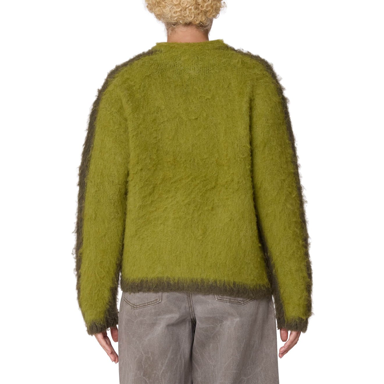 Obey Womens Aura Crew Sweater Lime - pam pam
