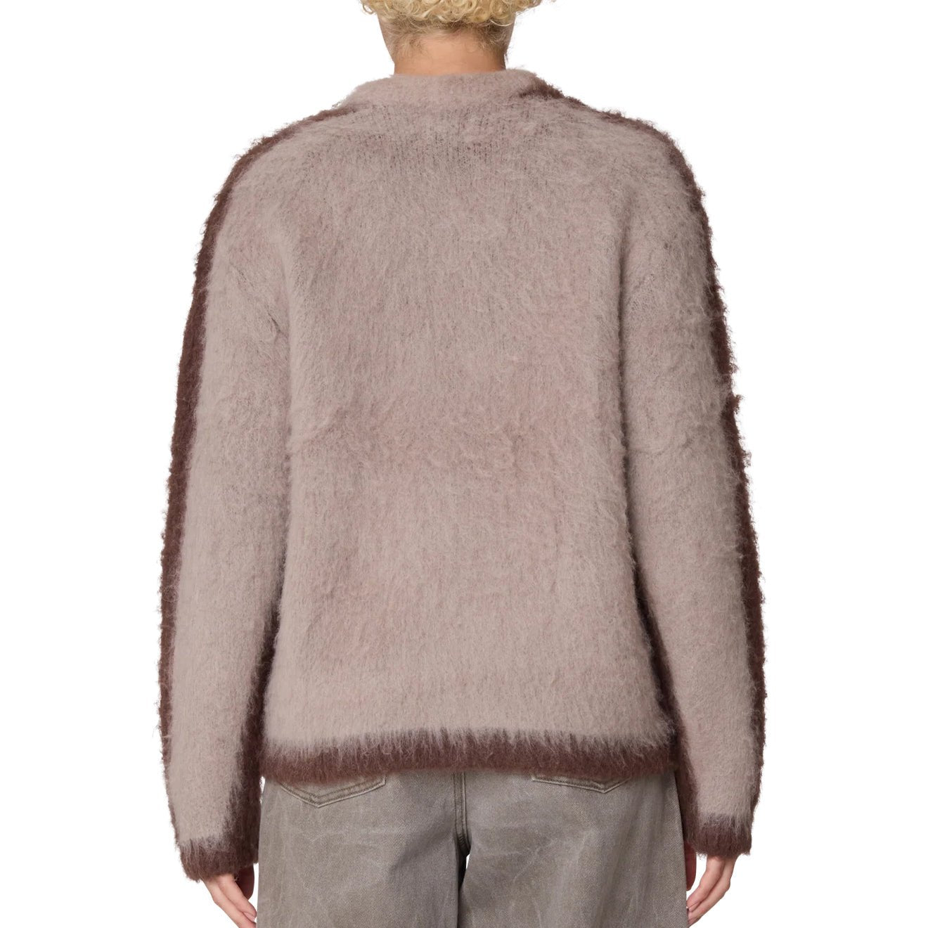 Obey Womens Aura Crew Sweater Taupe - pam pam