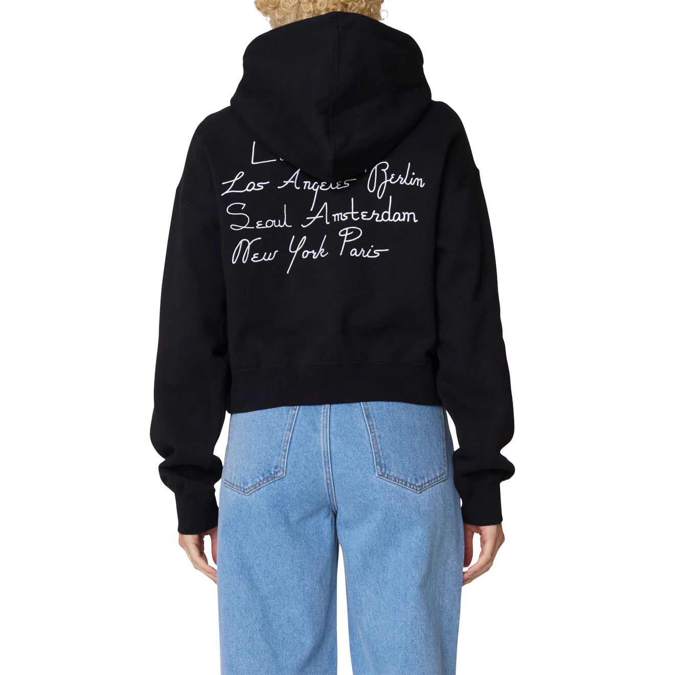 Obey Womens Cities Cropped Hood Black - pam pam