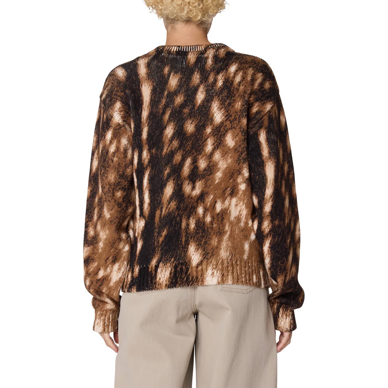 Obey Womens Fawn Crew Sweater Fawn Multi - pam pam