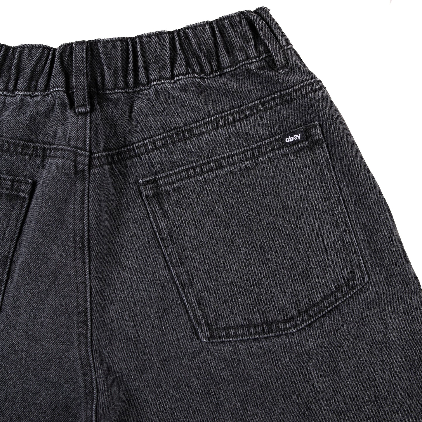 Obey Womens Leah III Baggy Denim Black Ash - pam pam