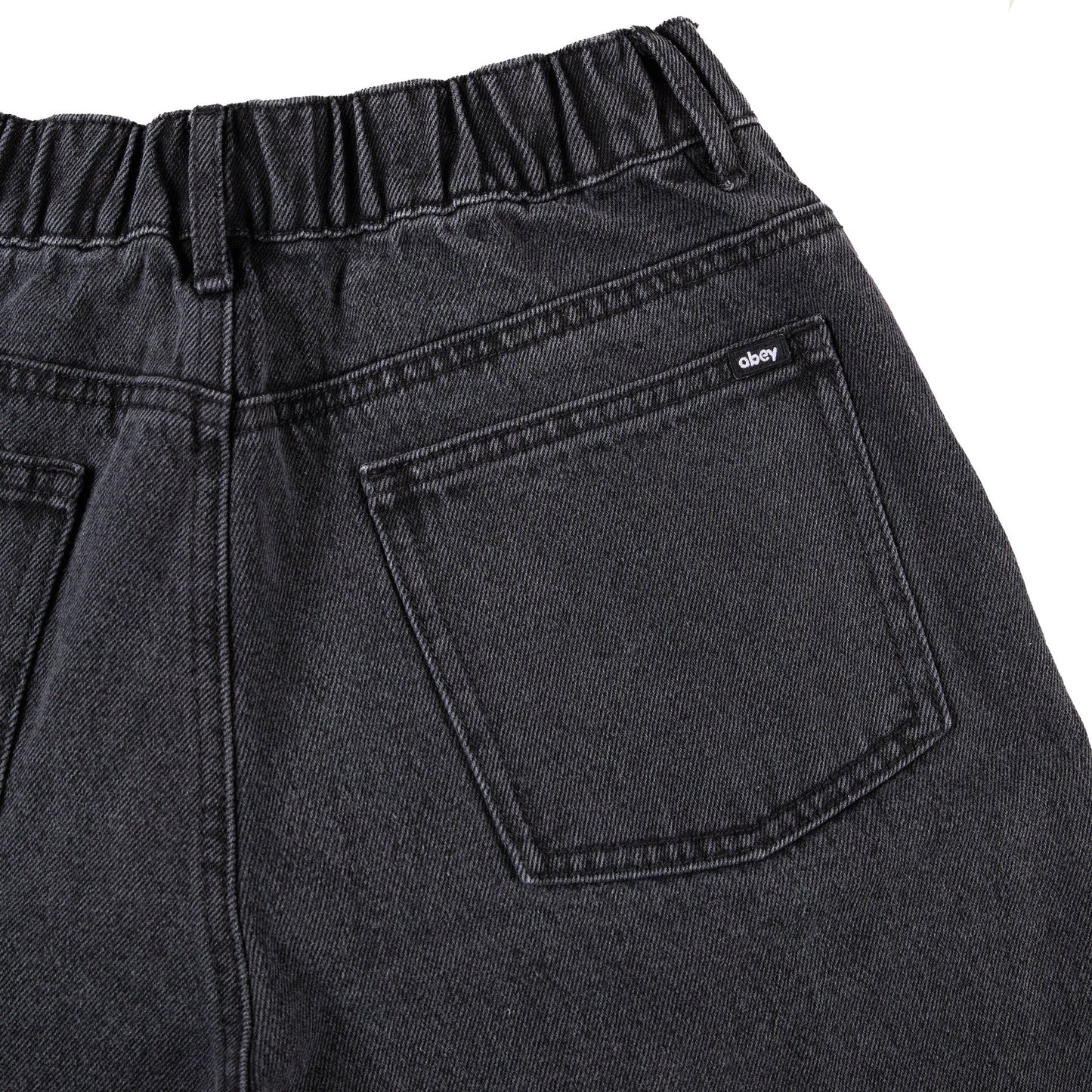 Obey Womens Leah III Baggy Denim Black Ash - pam pam