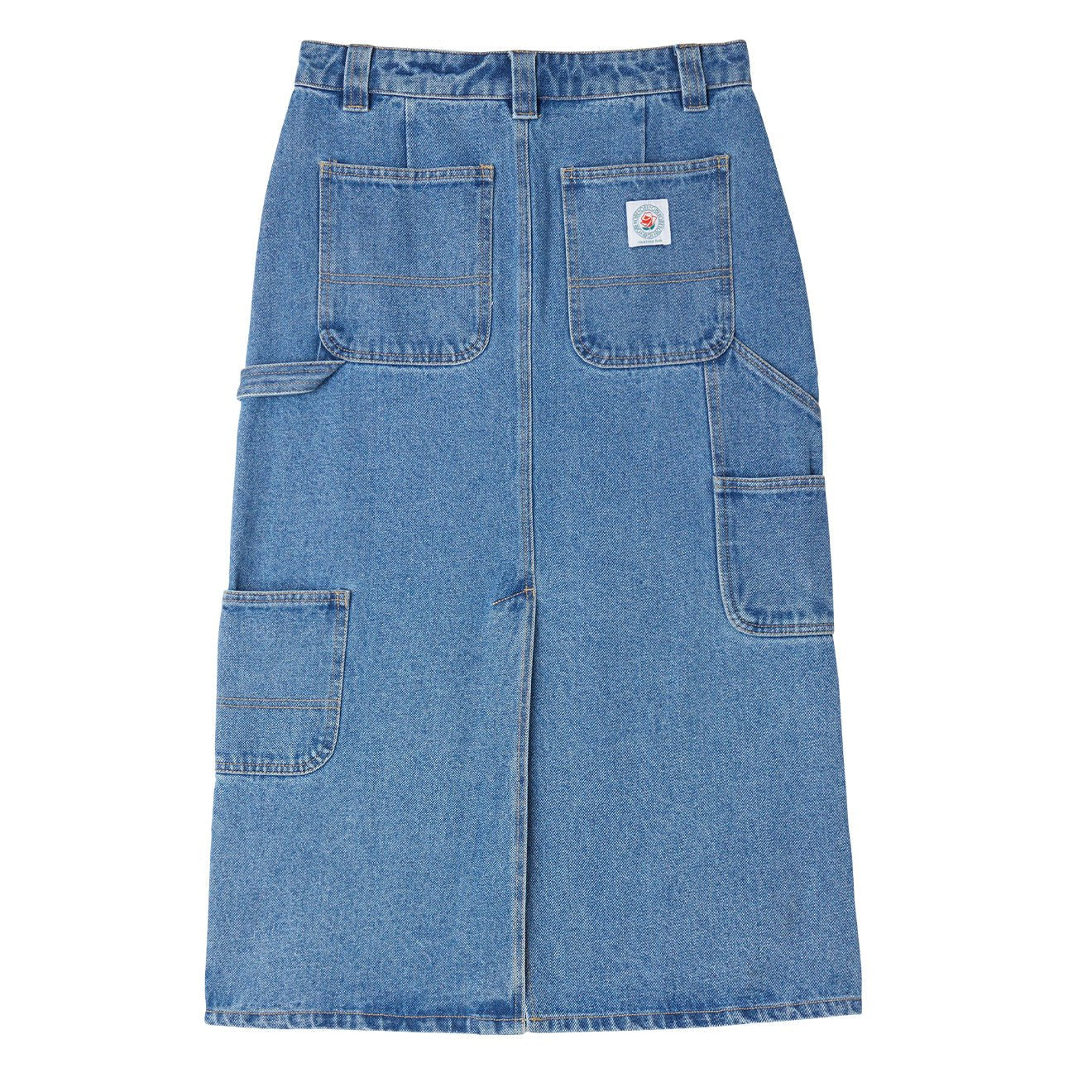 Obey Womens Painters Midi Skirt Light Indigo - pam pam