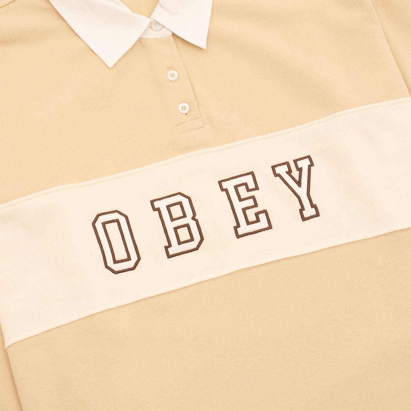 Obey Womens Rosewood Rugby Oyster Grey - pam pam