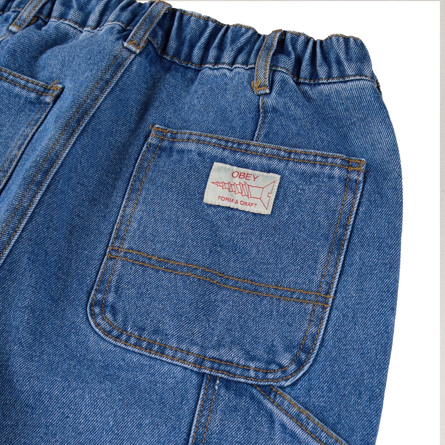 Obey Womens Sybil Carpenter Denim Light Indigo - pam pam