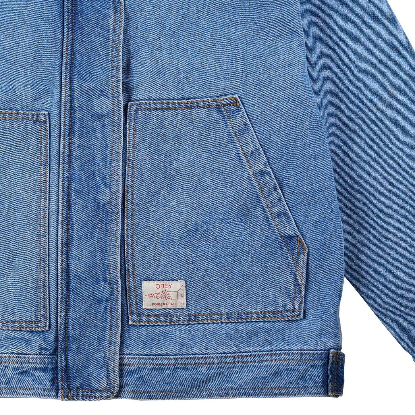 Obey Womens Sybil Jacket Light Indigo - pam pam