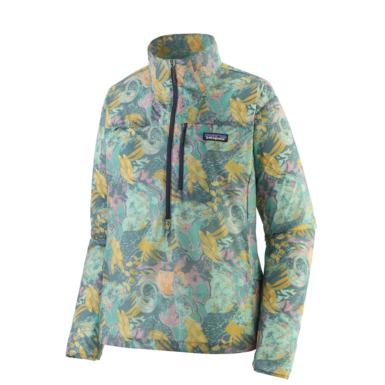 Patagonia Womens Houdini Stash 1/2 Zip Pullover Moon Tripper Blue Sage
