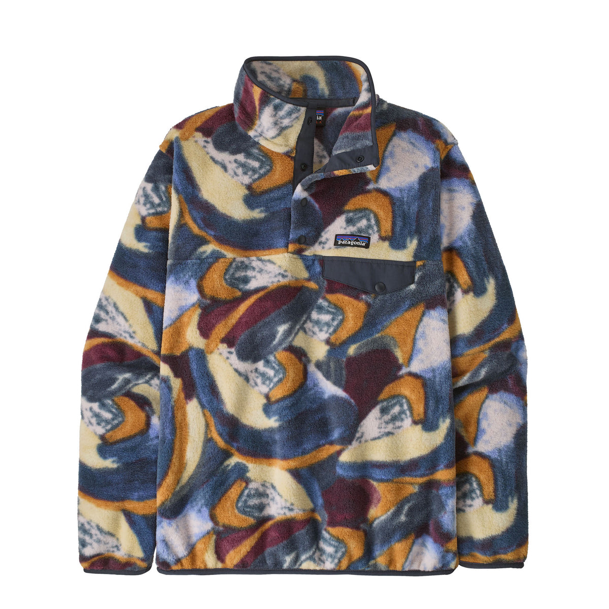 Patagonia Womens Lightweight Synchilla Snap-T Fleece Pullover Smudge / Smolder Blue