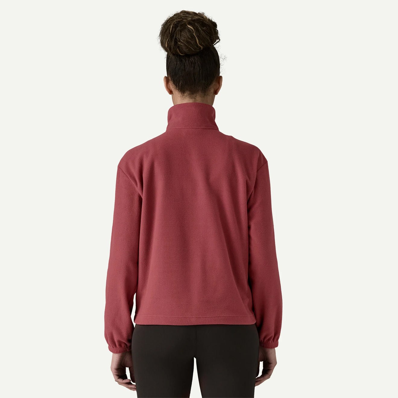 Patagonia Womens Micro D 1/2 Zip Fleece Pullover Sequoia Red - pam pam