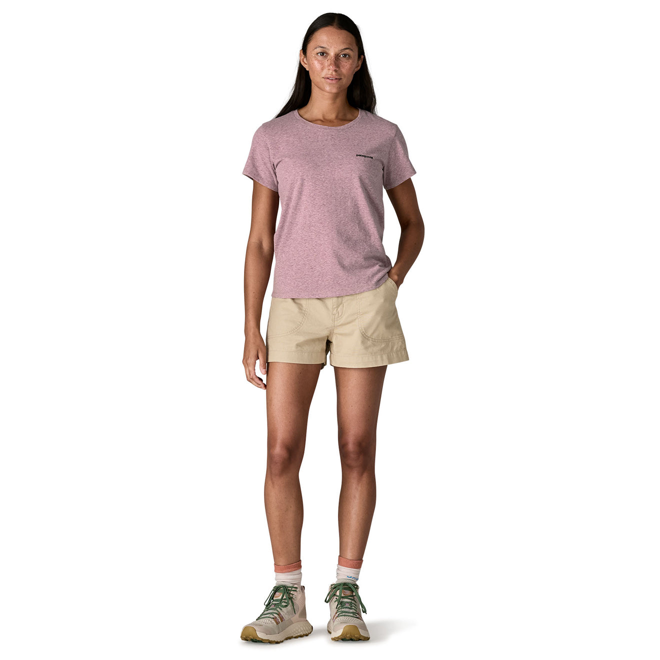 Patagonia Womens P-6 Logo Responsibili-Tee Quiet Violet