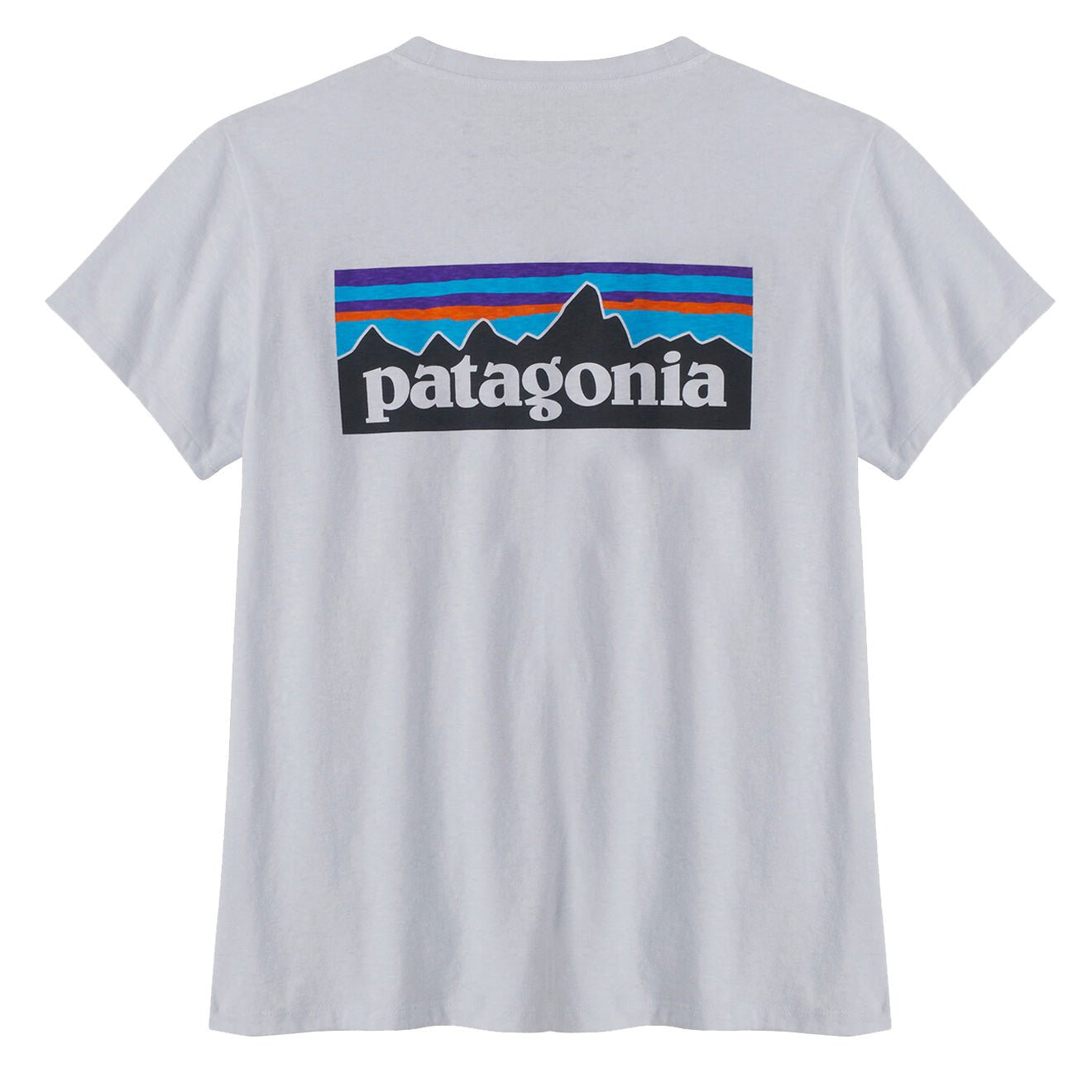 Patagonia Womens P-6 Logo Responsibili Tee White - pam pam
