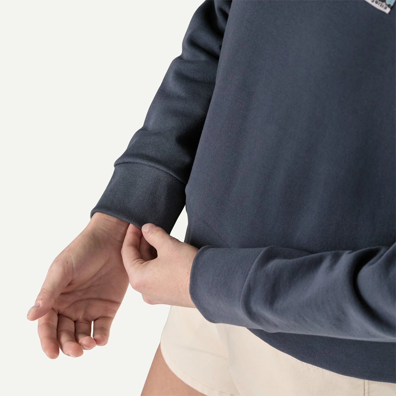 Patagonia Womens Regenerative Organic Certified Cotton Essential Hoody Wool White - pam pam