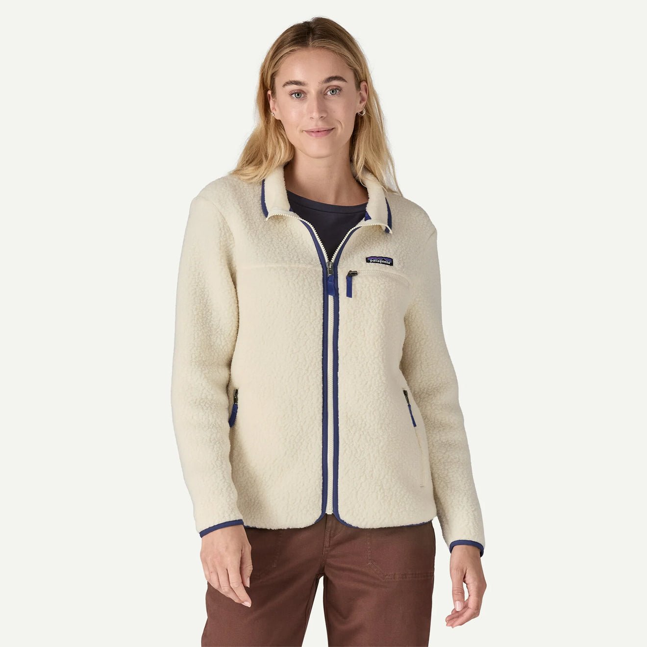 Patagonia Womens Retro Pile Fleece Jacket Permafrost Purple - pam pam