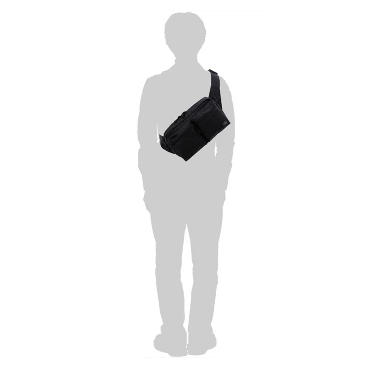Porter-Yoshida and Co Force 2-Way Waist Bag Black