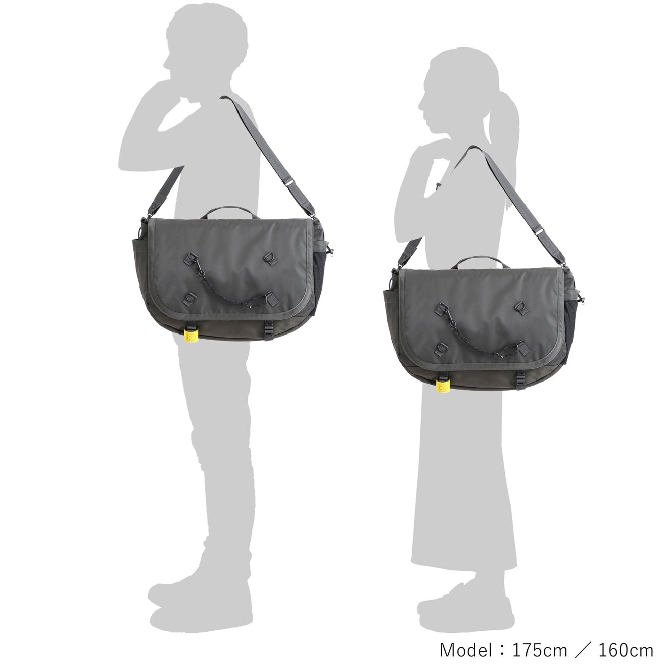 Porter-Yoshida And Co Ride Messenger Bag With Bicycle Chain Navy
