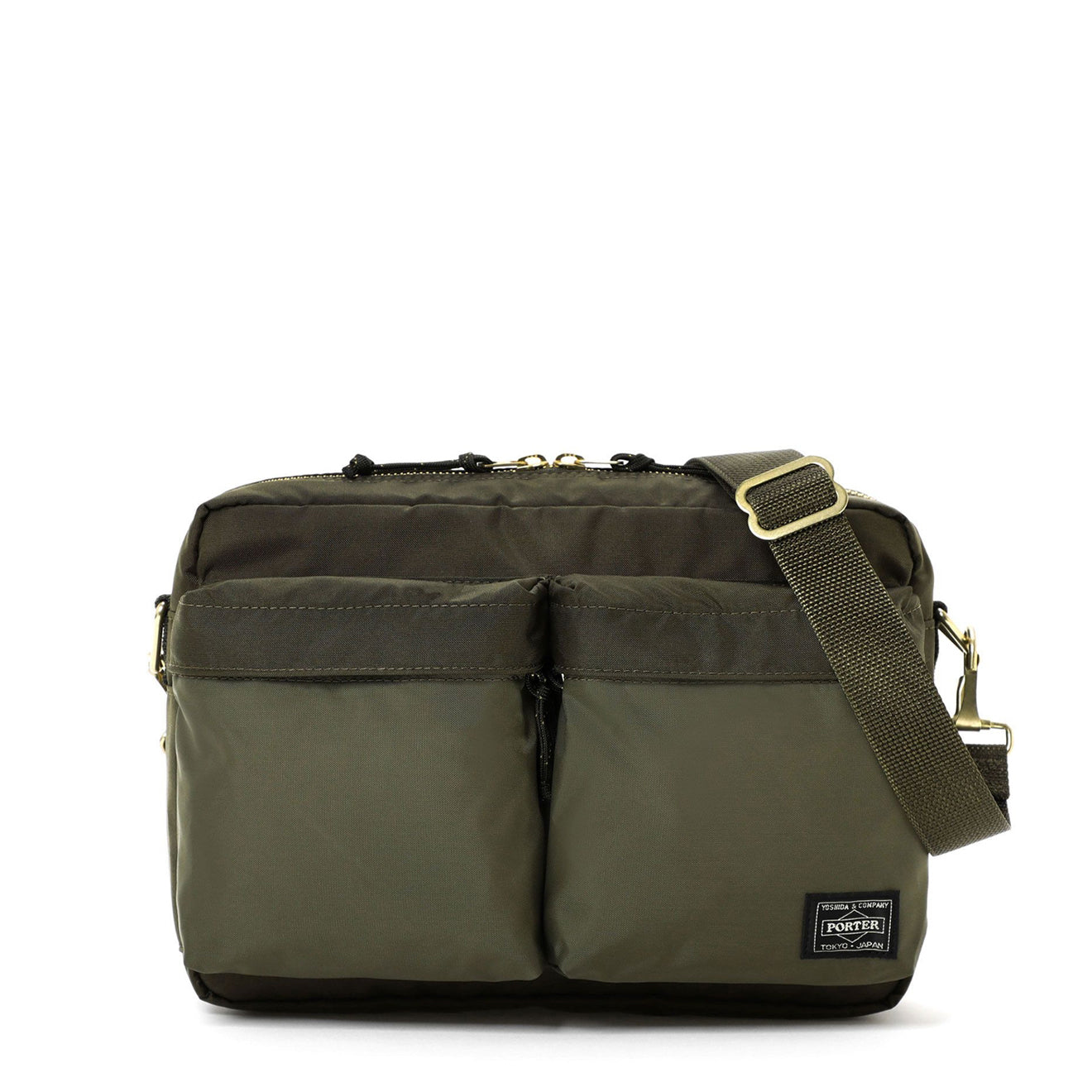 Porter-Yoshida and Co Force Shoulder Bag Small Olive Drab - pam pam