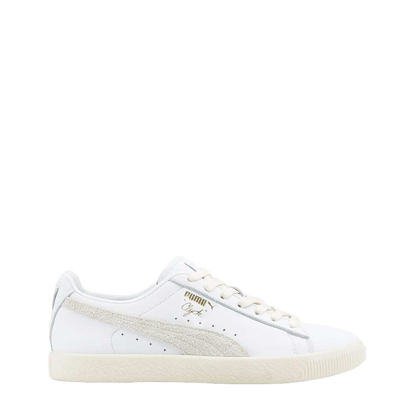 Puma Clyde Base Trainer Puma White / Whisper White / Puma Team Gold - pam pam