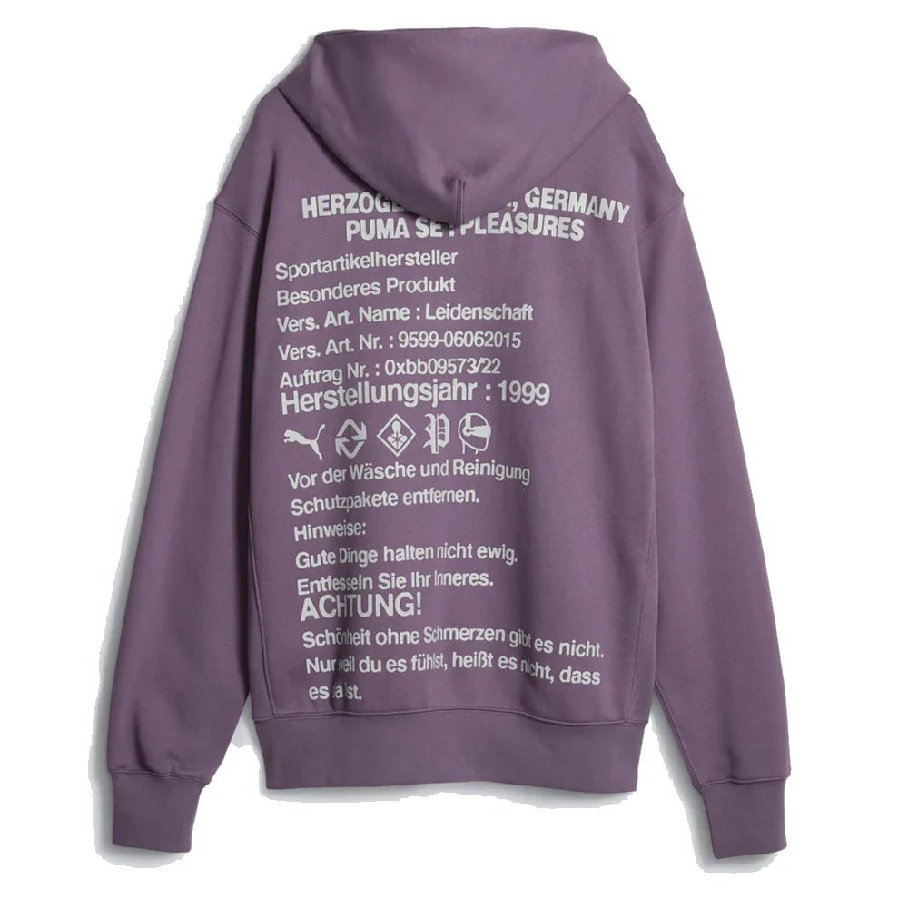 Puma Puma X Pleasures Graphic Hoodie Purple Charcoal - pam pam