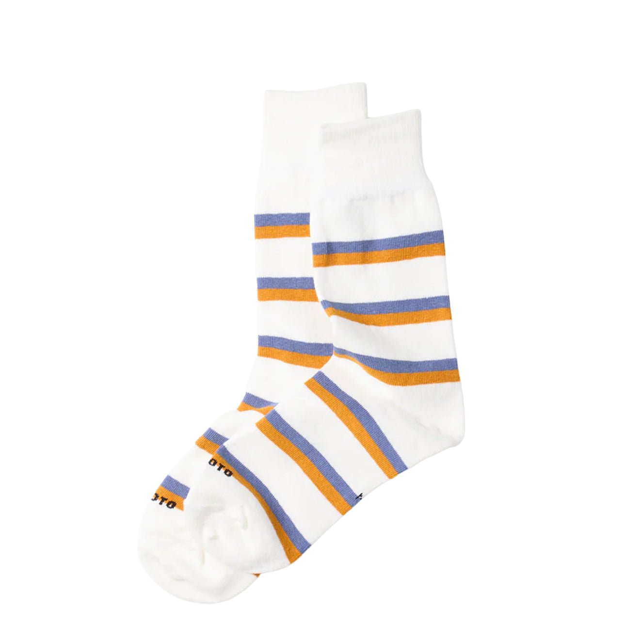 ROTOTO Rugby Stripe Socks White - pam pam