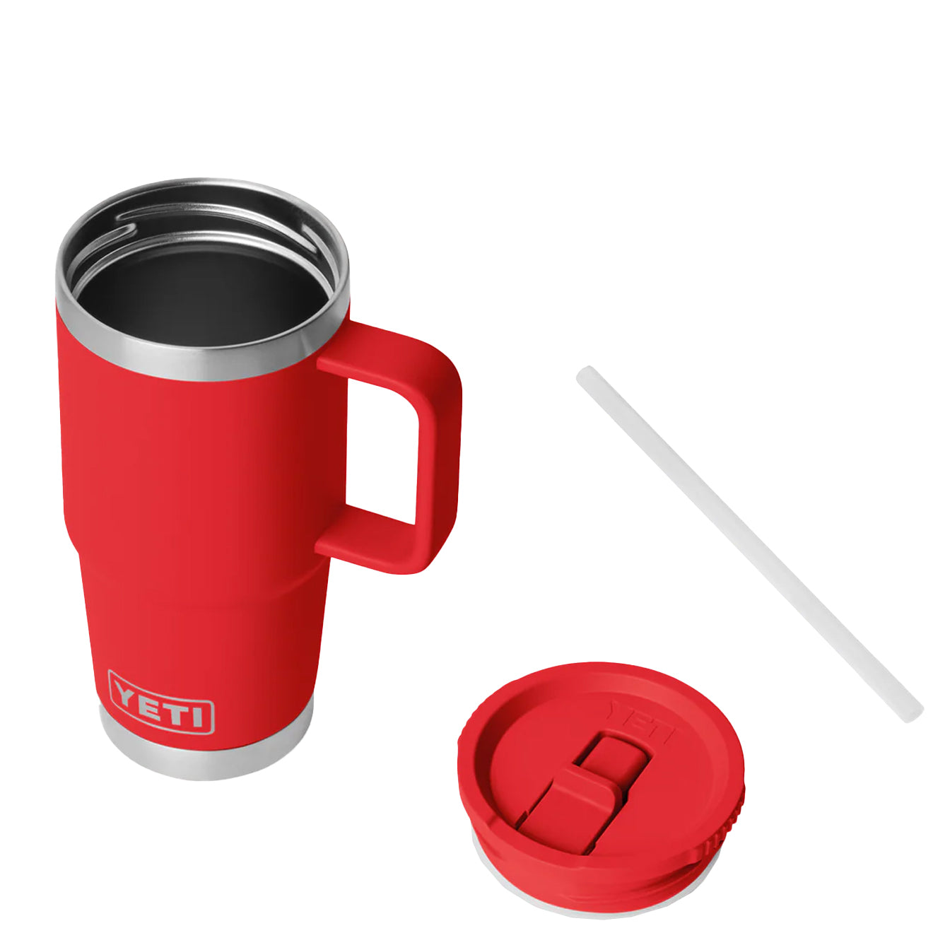YETI Rambler 20 Oz Travel Straw Mug Rescue Red