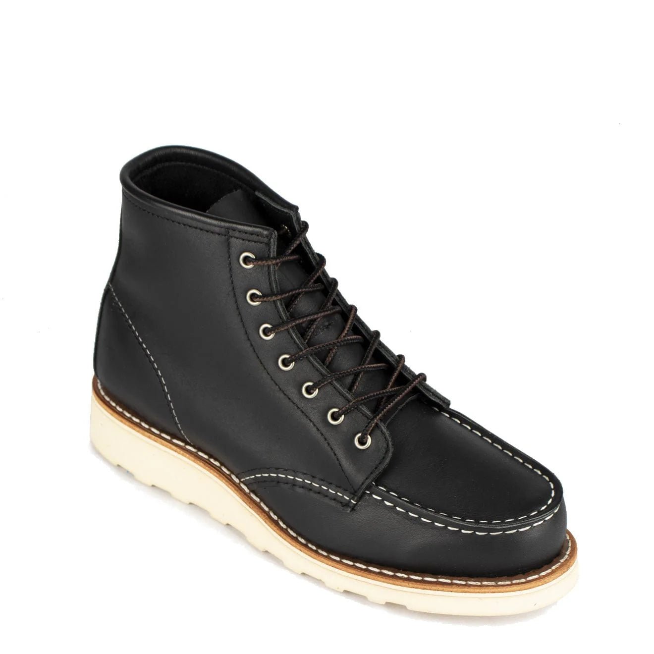 Red Wing Womens 6-Inch Moc Toe Boot Black Boundary - pam pam